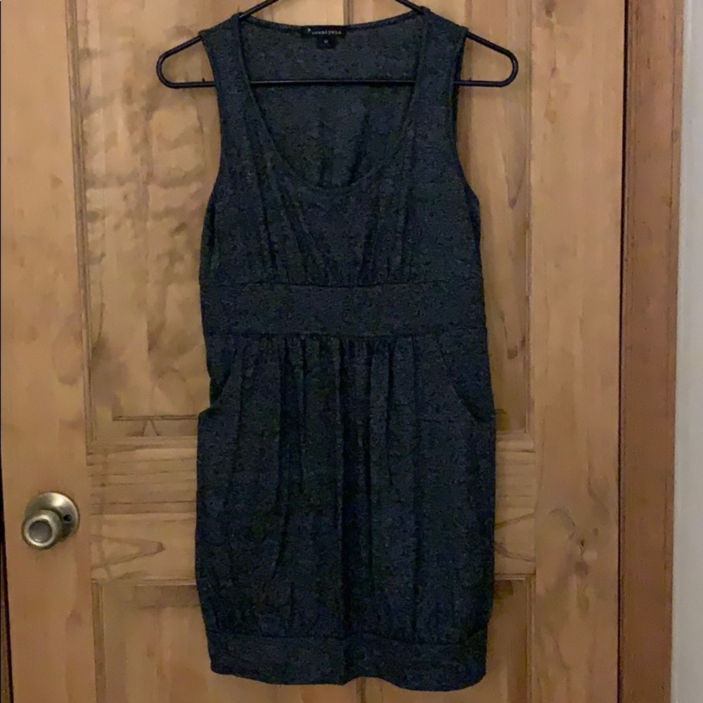 Gray Cotton a Dress (with pockets)